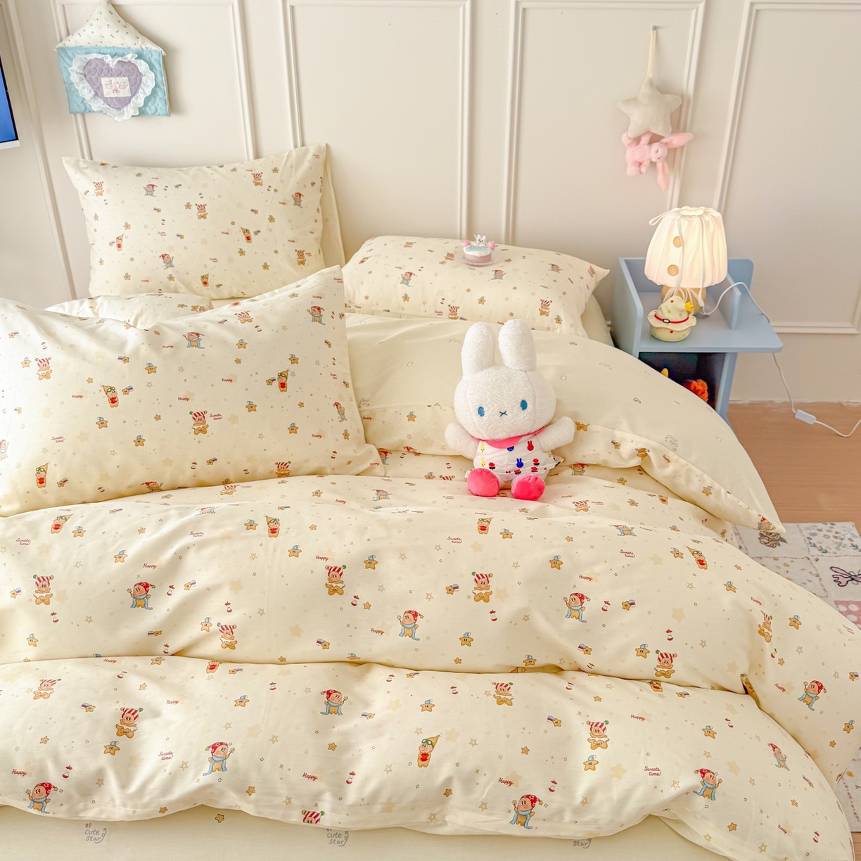 91家纺网 家纺一手货源 找家纺 呗旺鹿 2026新款全棉纯棉40支12868星仔系列单被套被套单件单品被套 魔法星仔