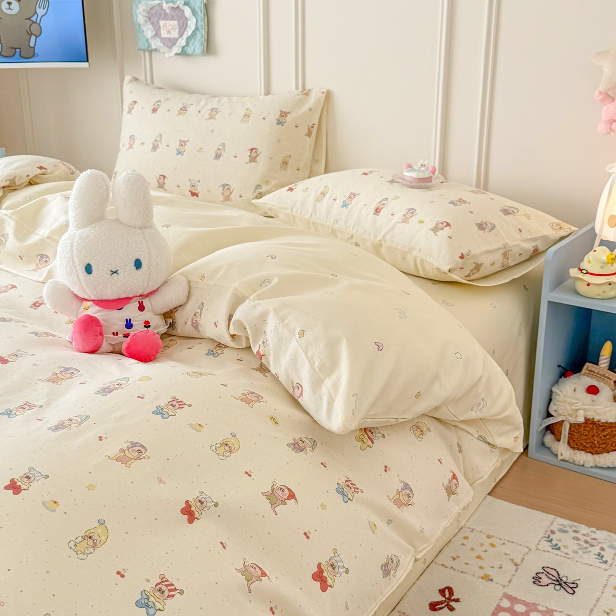 91家纺网 家纺一手货源 找家纺 呗旺鹿 2026新款全棉纯棉40支12868星仔系列单被套被套单件单品被套 梦幻童乡