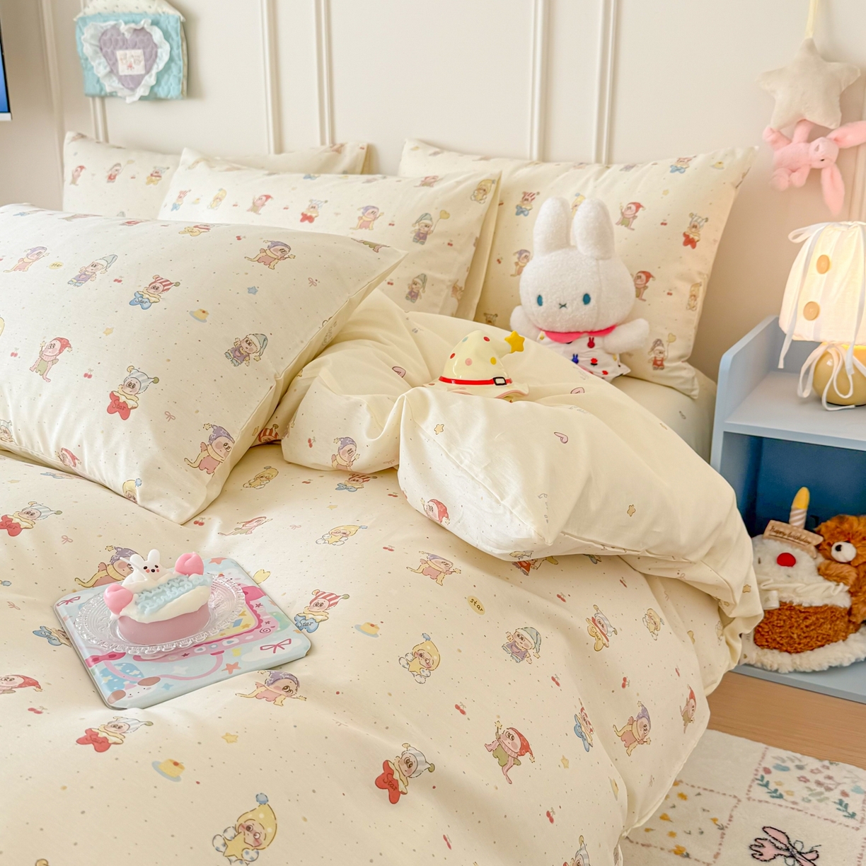 91家纺网 家纺一手货源 找家纺 呗旺鹿 2026新款全棉纯棉40支12868星仔系列单被套被套单件单品被套 梦幻童乡