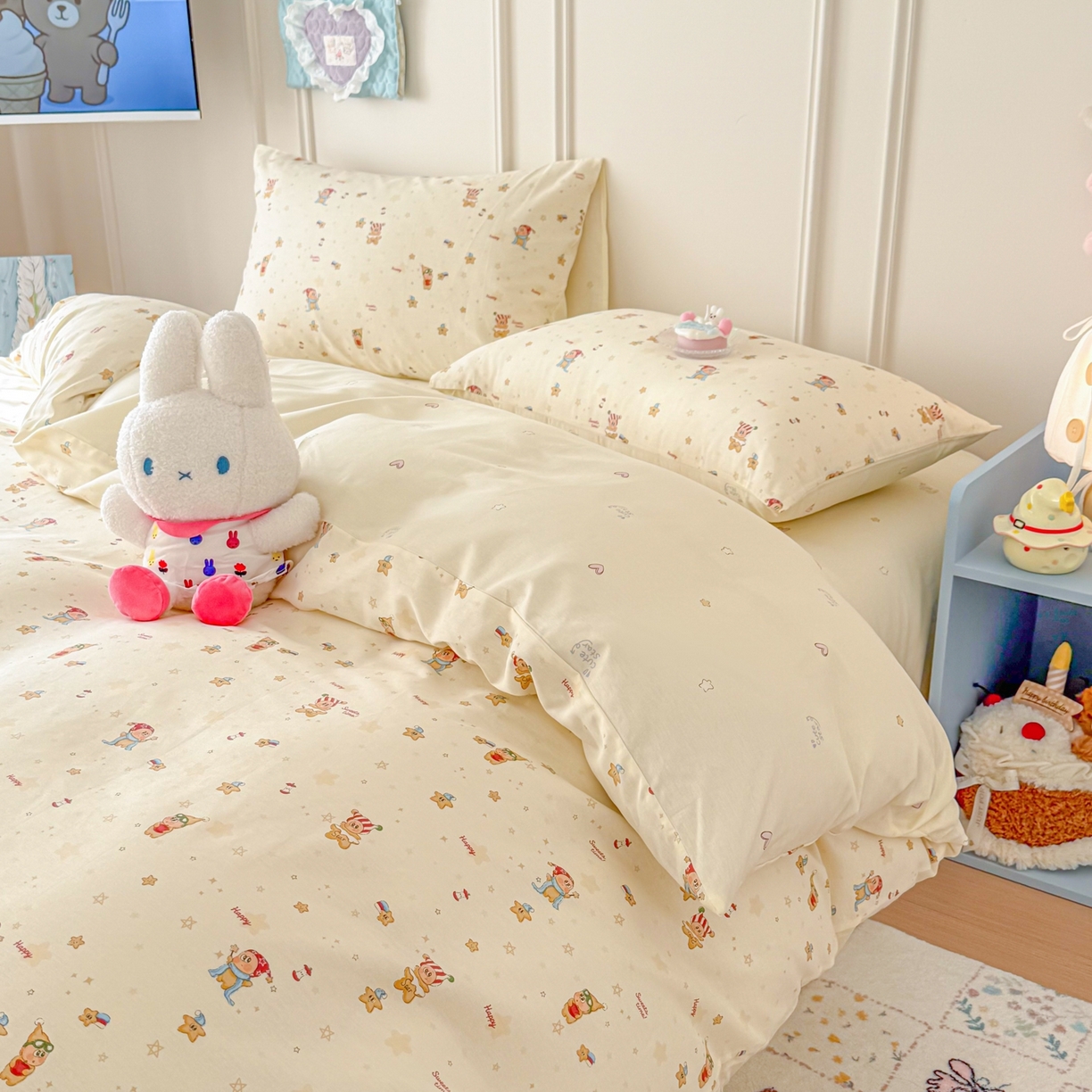 91家纺网 家纺一手货源 找家纺 呗旺鹿 2026新款全棉纯棉40支12868星仔系列单被套被套单件单品被套 魔法星仔