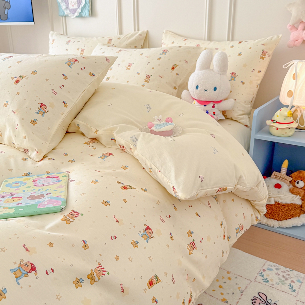 91家纺网 家纺一手货源 找家纺 呗旺鹿 2026新款全棉纯棉40支12868星仔系列单被套被套单件单品被套 魔法星仔