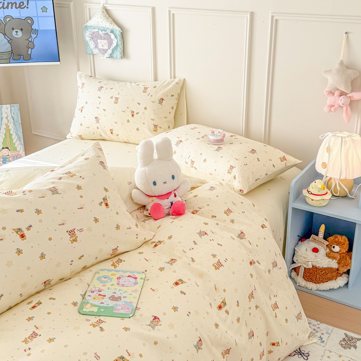 91家纺网 家纺一手货源 找家纺 呗旺鹿 2026新款全棉纯棉40支12868星仔系列单被套被套单件单品被套 魔法星仔