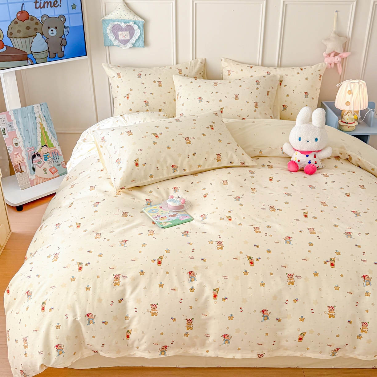 91家纺网 家纺一手货源 找家纺 呗旺鹿 2026新款全棉纯棉40支12868星仔系列单被套被套单件单品被套 魔法星仔