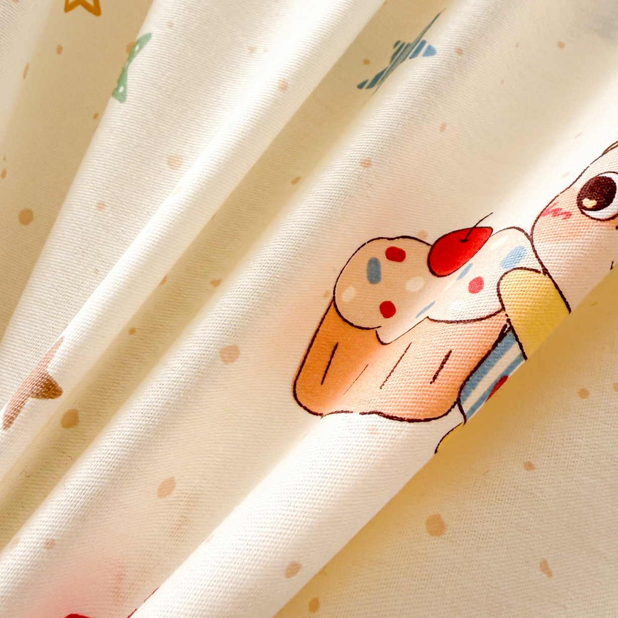 91家纺网 家纺一手货源 找家纺 呗旺鹿 2026新款全棉纯棉40支12868星仔系列单被套被套单件单品被套 快乐小星星