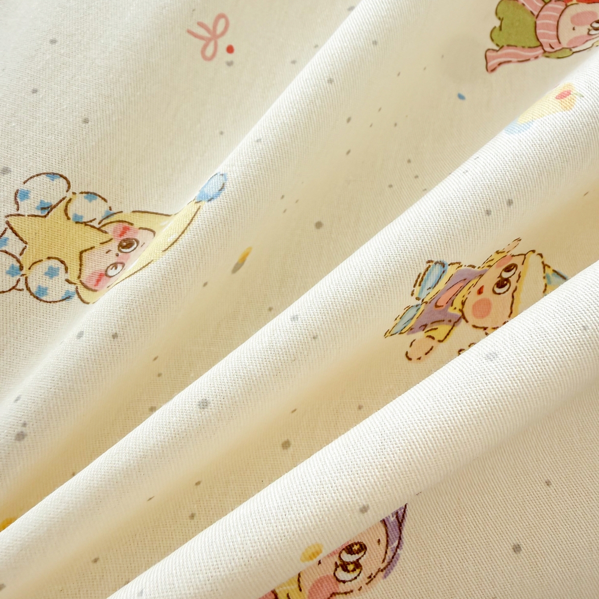 91家纺网 家纺一手货源 找家纺 呗旺鹿 2026新款全棉纯棉40支12868星仔系列单被套被套单件单品被套 梦幻童乡