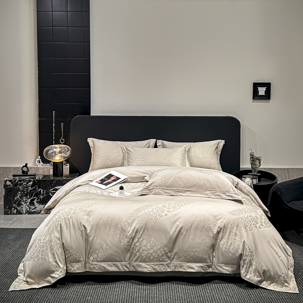 91家纺网 家纺一手货源 找家纺 （总）启航家居 2026新款50支全棉提花四件套