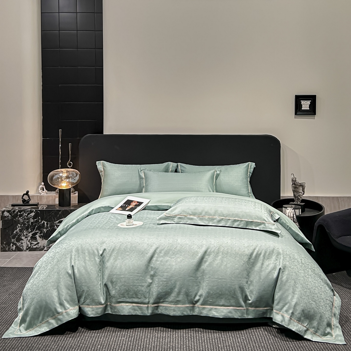 91家纺网 家纺一手货源 找家纺 （总）启航家居 2026新款50支全棉提花四件套