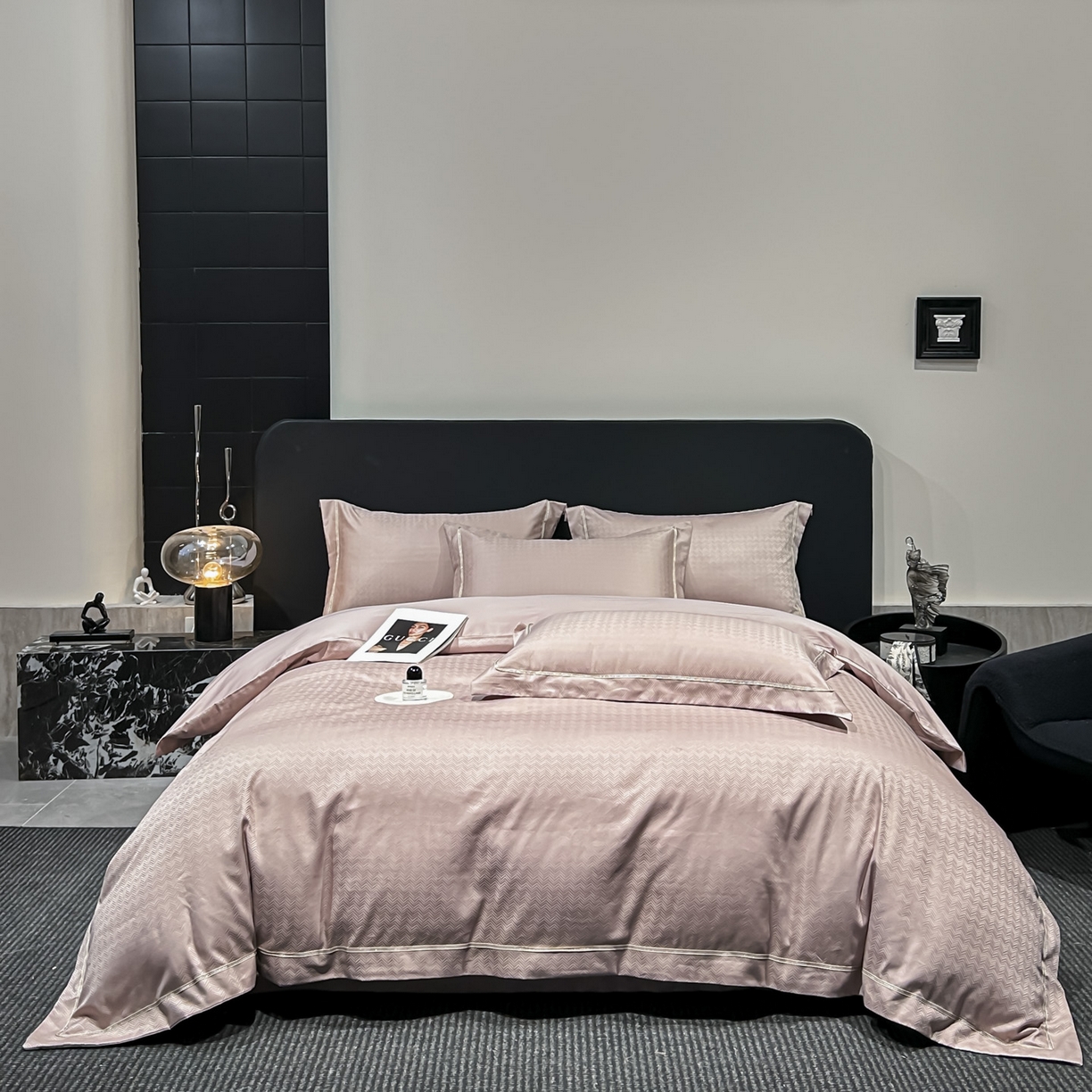 91家纺网 家纺一手货源 找家纺 （总）启航家居 2026新款50支全棉提花四件套