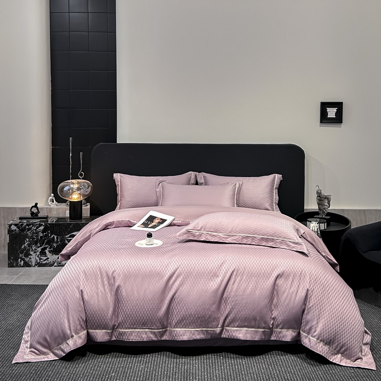 91家纺网 家纺一手货源 找家纺 （总）启航家居 2026新款50支全棉提花四件套