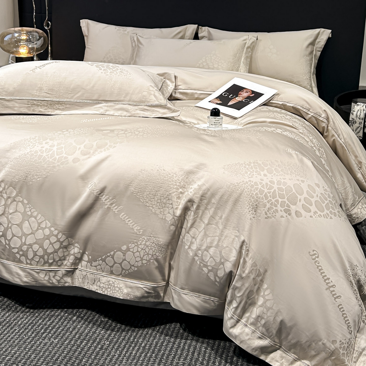 91家纺网 家纺一手货源 找家纺 （总）启航家居 2026新款50支全棉提花四件套