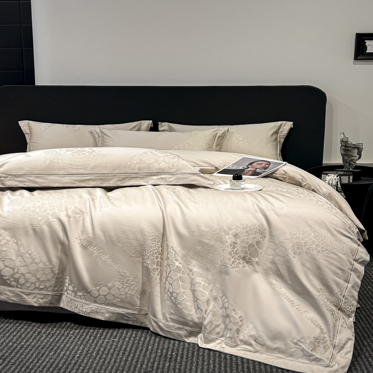 91家纺网 家纺一手货源 找家纺 （总）启航家居 2026新款50支全棉提花四件套