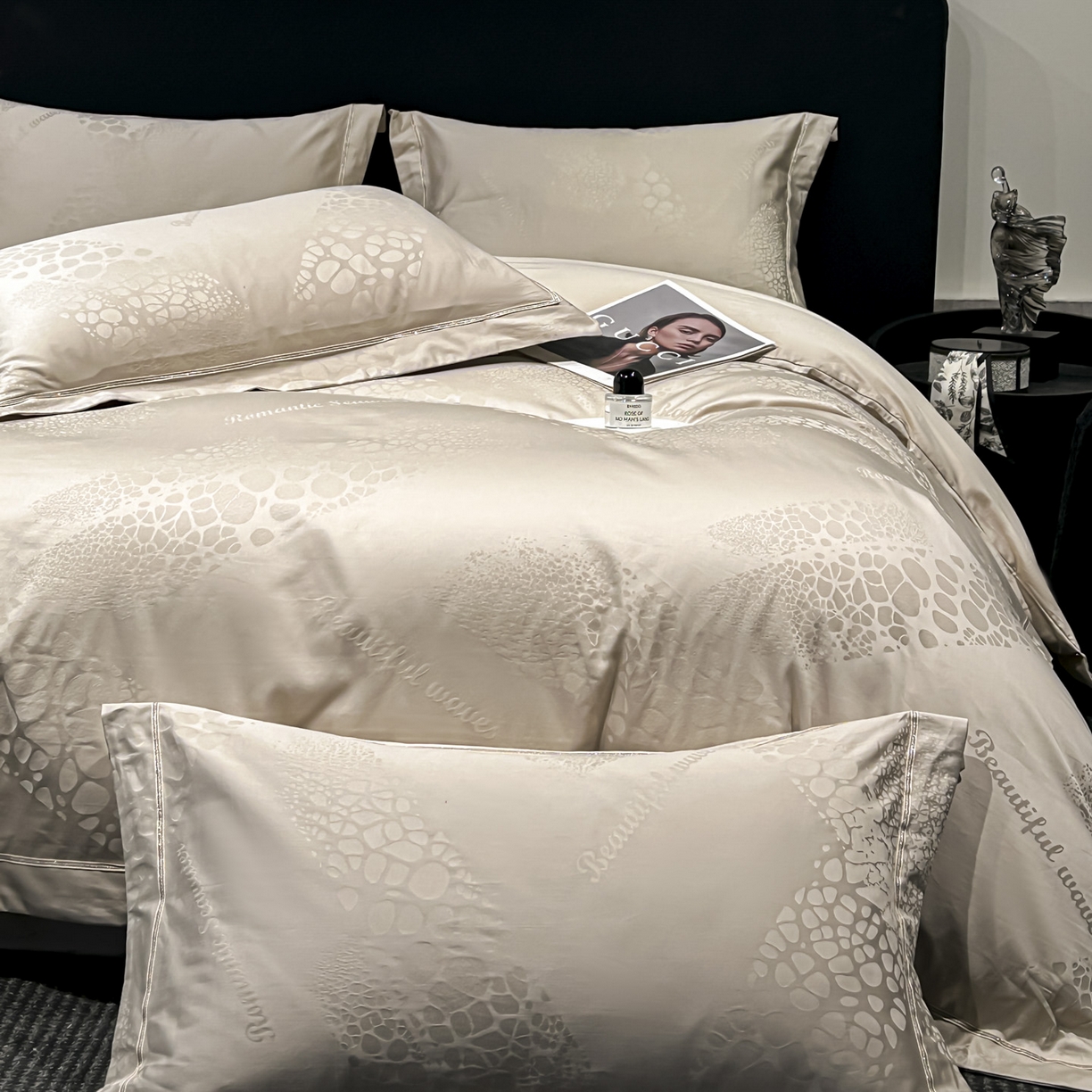 91家纺网 家纺一手货源 找家纺 （总）启航家居 2026新款50支全棉提花四件套