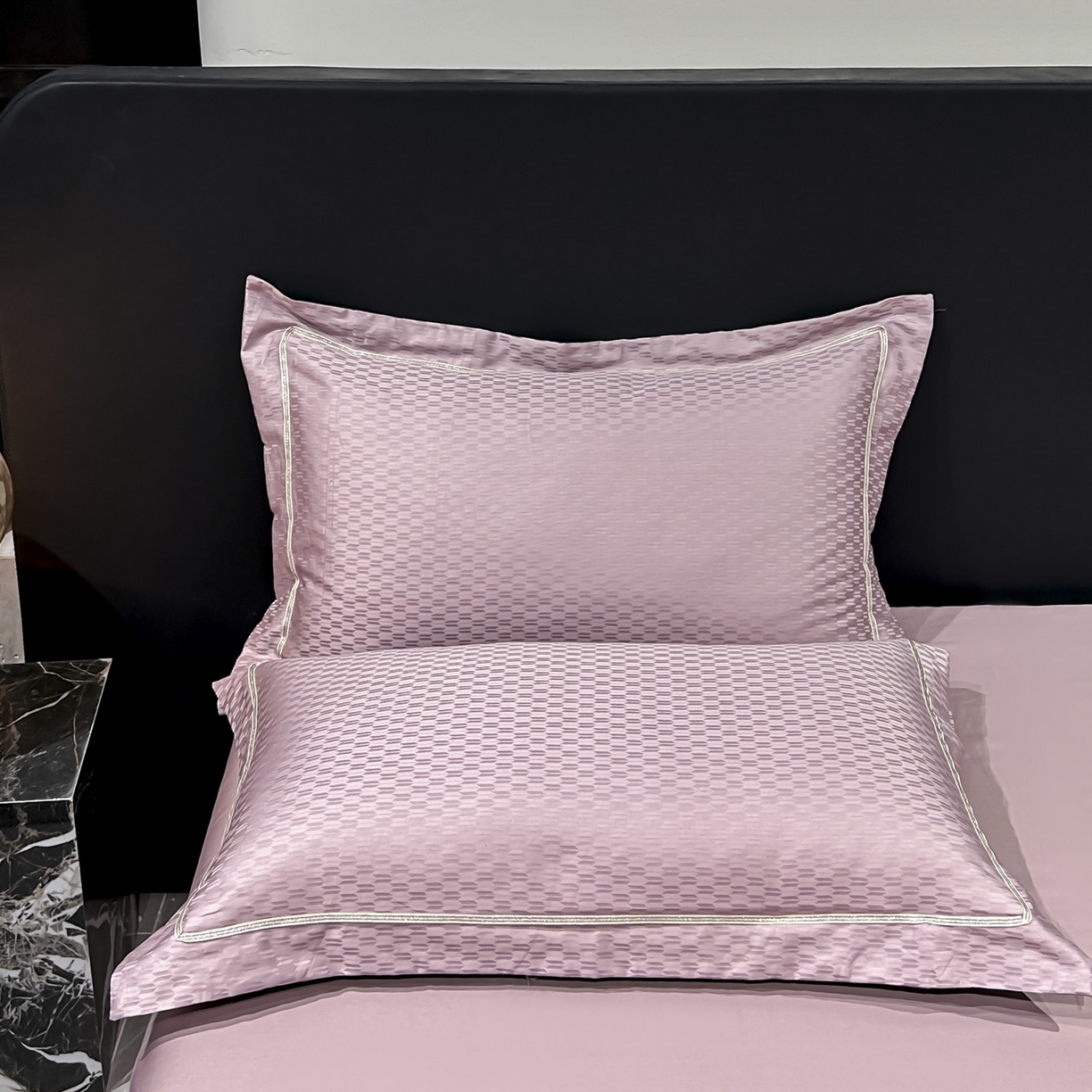 91家纺网 家纺一手货源 找家纺 启航家居 2026新款50支全棉提花四件套 休闲时光芳香紫