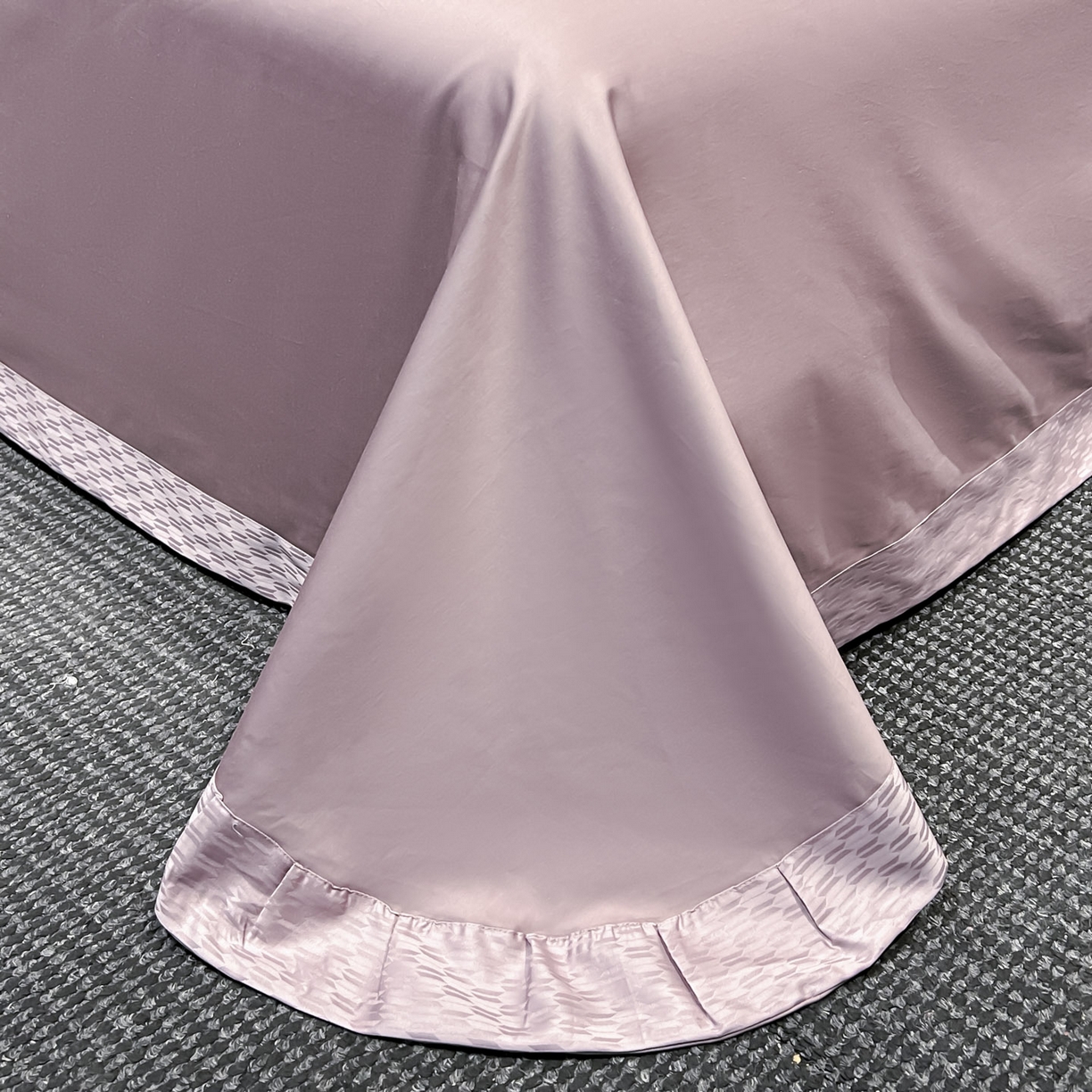 91家纺网 家纺一手货源 找家纺 启航家居 2026新款50支全棉提花四件套 休闲时光芳香紫