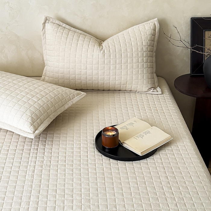 91家纺网 家纺一手货源 找家纺 （总）Mr.pig猪先生水洗棉 2026新款日式棉麻床盖单品床盖三件套-格律（展示价格为控价，实际价格请联系客服）