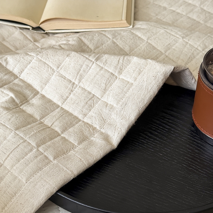 91家纺网 家纺一手货源 找家纺 （总）Mr.pig猪先生水洗棉 2026新款日式棉麻床盖单品床盖三件套-格律（展示价格为控价，实际价格请联系客服）