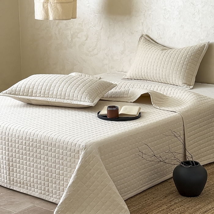 91家纺网 家纺一手货源 找家纺 （总）Mr.pig猪先生水洗棉 2026新款日式棉麻床盖单品床盖三件套-格律（展示价格为控价，实际价格请联系客服）