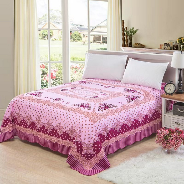 91家纺网 家纺一手货源 找家纺 润淳 2025新款全棉活性磨毛国民床单 繁花似锦