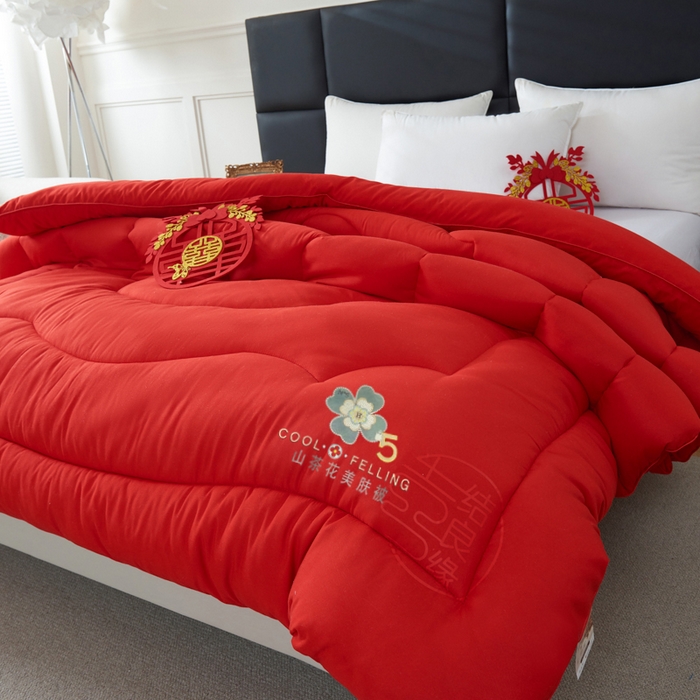 91家纺网 家纺一手货源 找家纺 （总）瑶瑶家居 2026新款婚庆冬被被子被芯山茶花美肤被