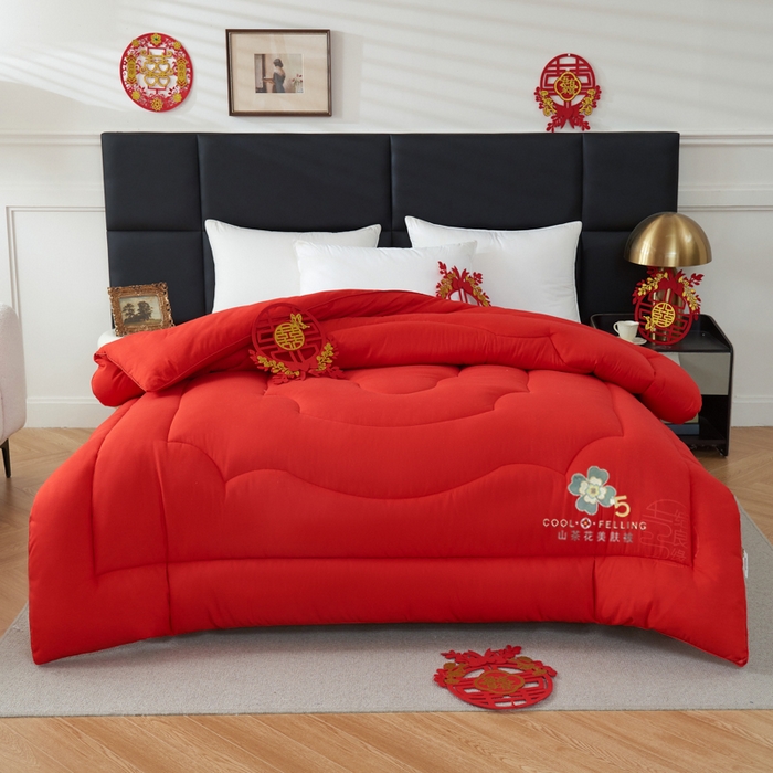 91家纺网 家纺一手货源 找家纺 （总）寝美资家居 2026新款婚庆冬被被子被芯山茶花美肤被 