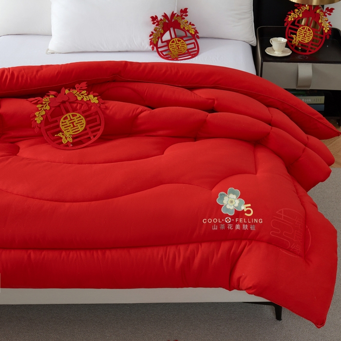 91家纺网 家纺一手货源 找家纺 （总）寝美资家居 2026新款婚庆冬被被子被芯山茶花美肤被 