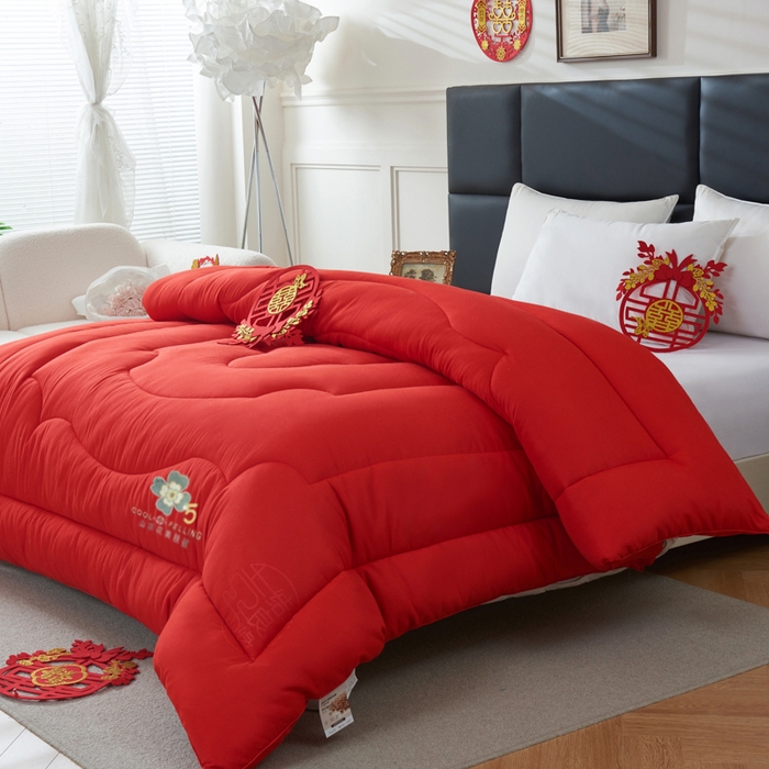 91家纺网 家纺一手货源 找家纺 （总）寝美资家居 2026新款婚庆冬被被子被芯山茶花美肤被 