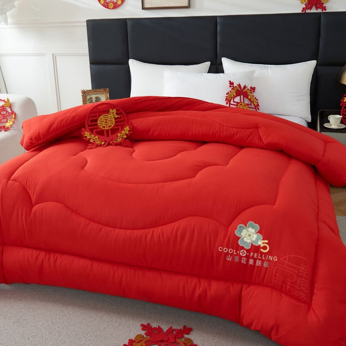 91家纺网 家纺一手货源 找家纺 （总）寝美资家居 2026新款婚庆冬被被子被芯山茶花美肤被 