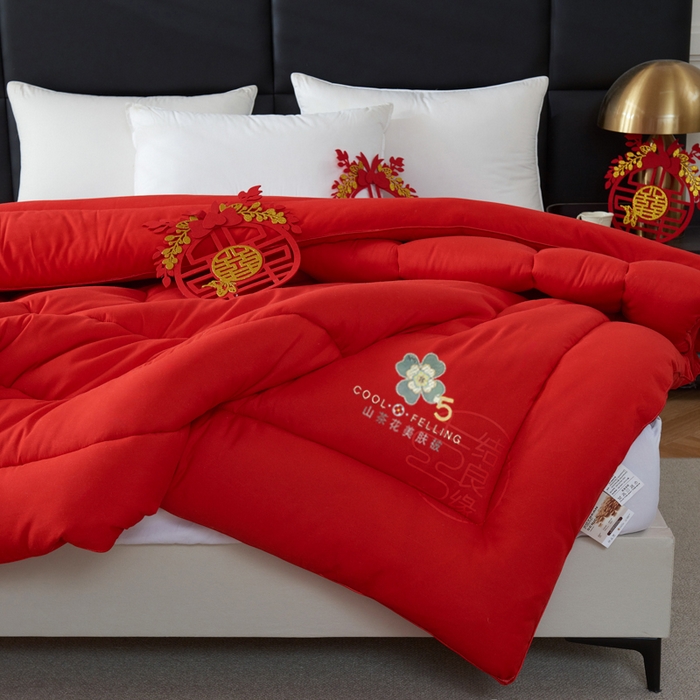 91家纺网 家纺一手货源 找家纺 （总）寝美资家居 2026新款婚庆冬被被子被芯山茶花美肤被 