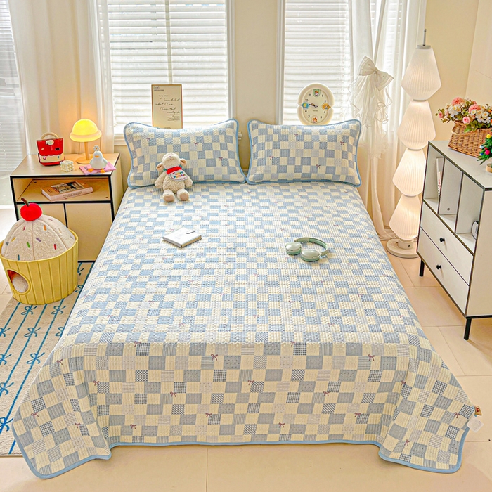 91家纺网 家纺一手货源 找家纺 （总）岚吉家纺 2026新款新疆棉机包边床盖三四件套