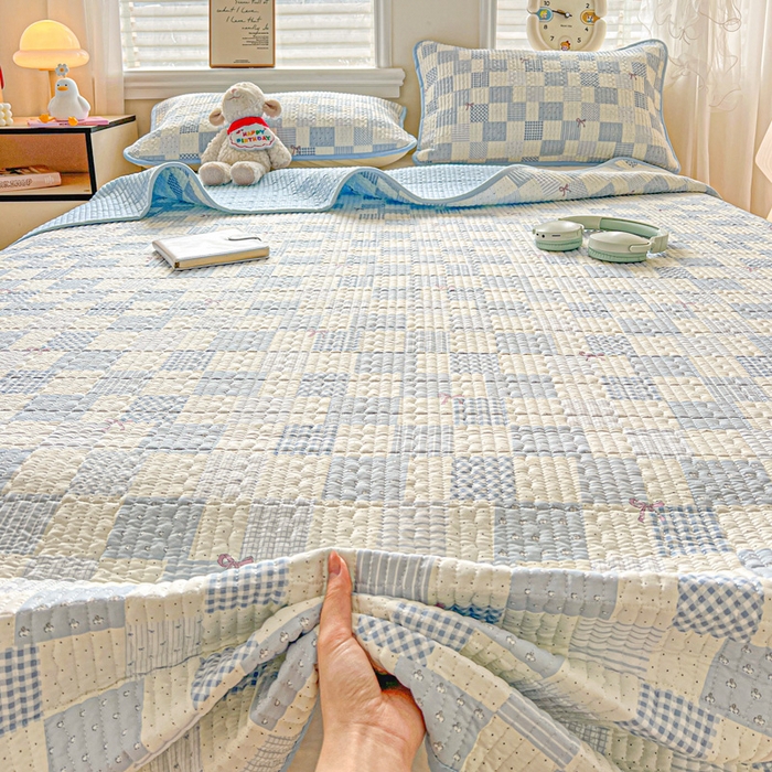 91家纺网 家纺一手货源 找家纺 （总）岚吉家纺 2026新款新疆棉机包边床盖三四件套