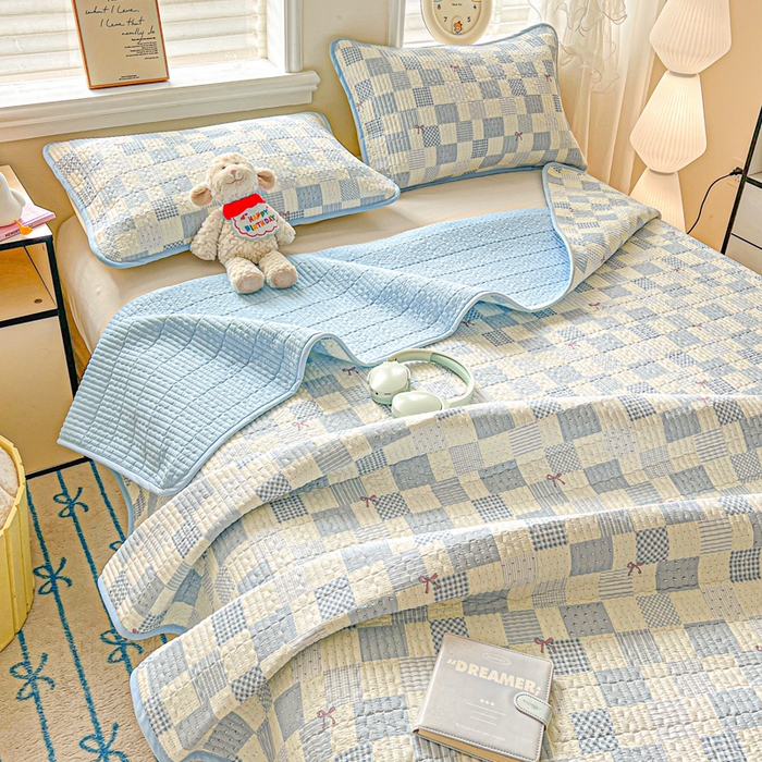 91家纺网 家纺一手货源 找家纺 （总）岚吉家纺 2026新款新疆棉机包边床盖三四件套