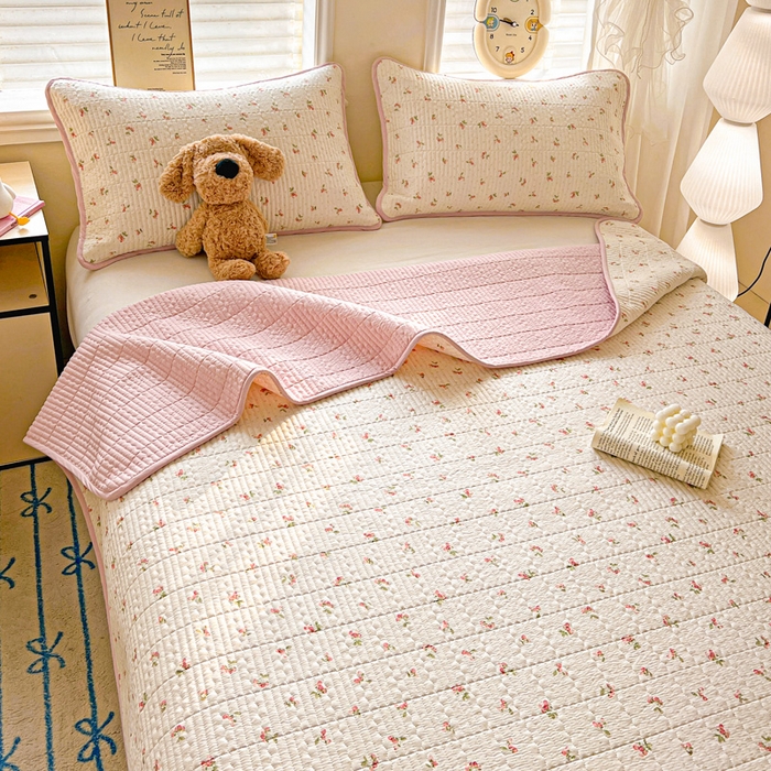 91家纺网 家纺一手货源 找家纺 （总）岚吉家纺 2026新款新疆棉机包边床盖三四件套