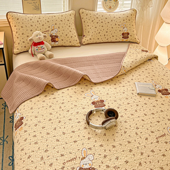 91家纺网 家纺一手货源 找家纺 （总）岚吉家纺 2026新款新疆棉机包边床盖三四件套