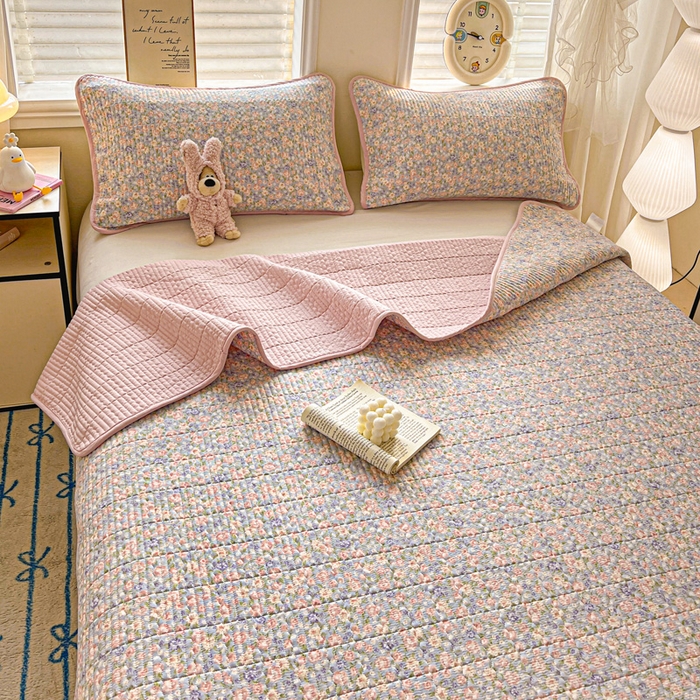 91家纺网 家纺一手货源 找家纺 （总）岚吉家纺 2026新款新疆棉机包边床盖三四件套