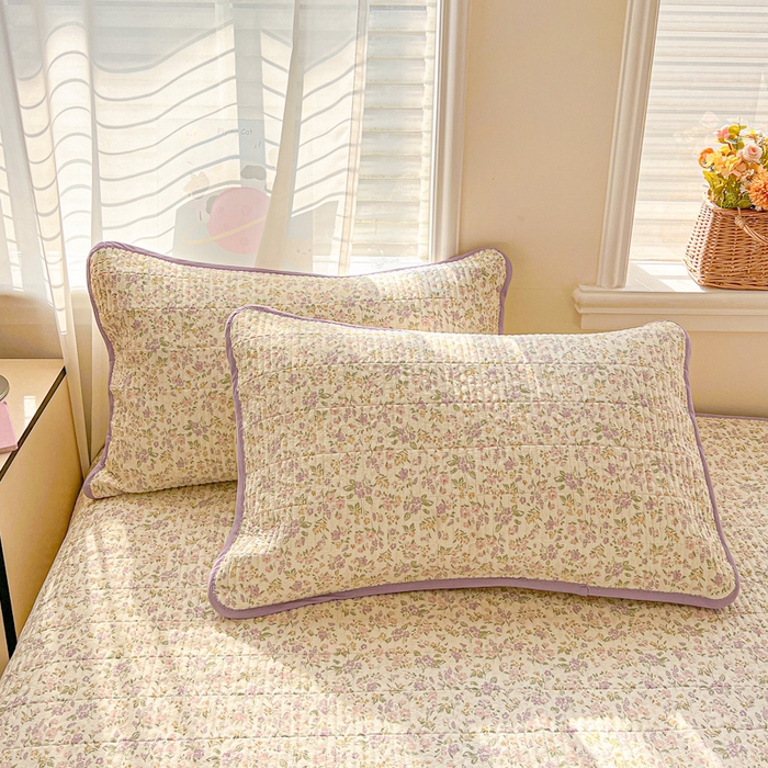 91家纺网 家纺一手货源 找家纺 岚吉家纺 2026新款新疆棉机包边床盖三四件套 清荷