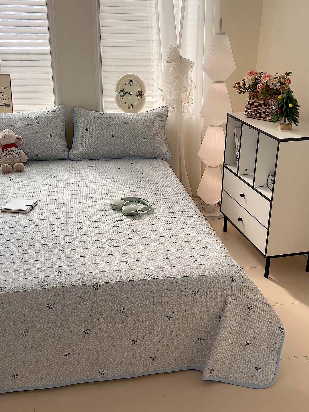 91家纺网 家纺一手货源 找家纺 岚吉家纺 2026新款新疆棉机包边床盖三四件套 素影