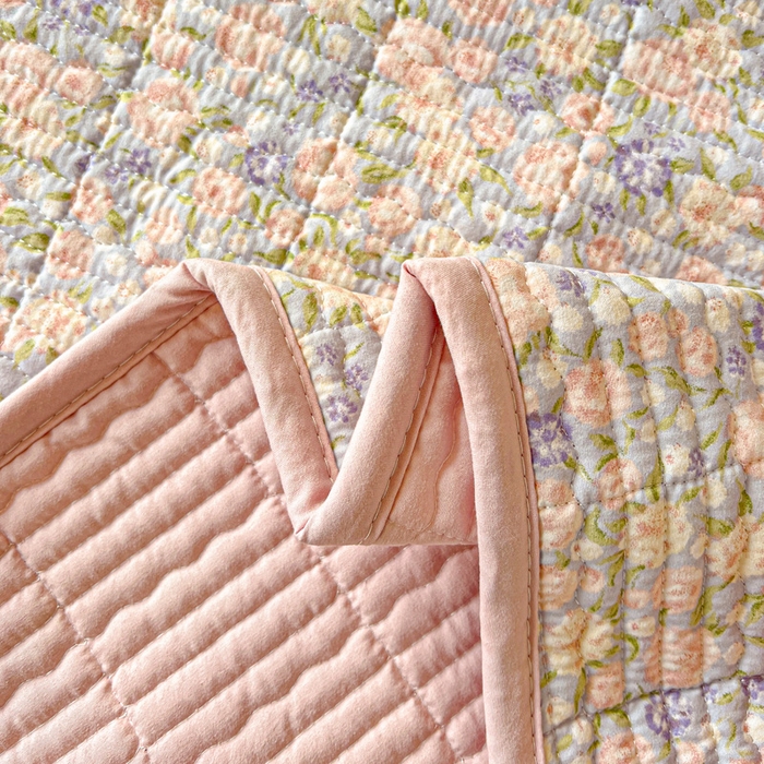 91家纺网 家纺一手货源 找家纺 岚吉家纺 2026新款新疆棉机包边床盖三四件套 晚香