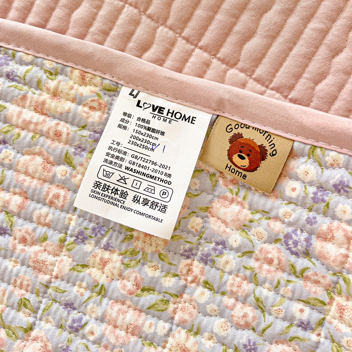 91家纺网 家纺一手货源 找家纺 岚吉家纺 2026新款新疆棉机包边床盖三四件套 晚香