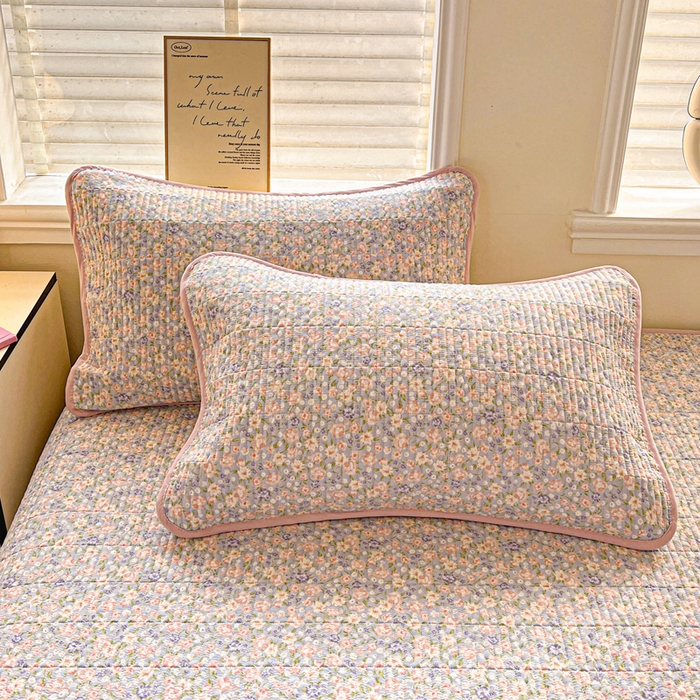 91家纺网 家纺一手货源 找家纺 岚吉家纺 2026新款新疆棉机包边床盖三四件套 晚香