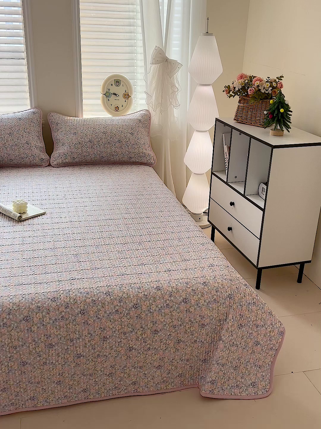 91家纺网 家纺一手货源 找家纺 岚吉家纺 2026新款新疆棉机包边床盖三四件套 晚香