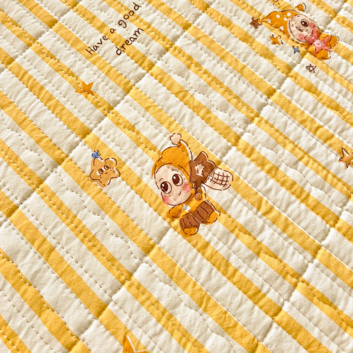 91家纺网 家纺一手货源 找家纺 岚吉家纺 2026新款新疆棉机包边床盖三四件套 星星人