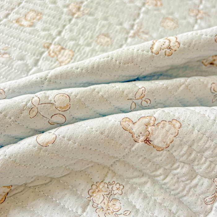 91家纺网 家纺一手货源 找家纺 岚吉家纺 2026新款新疆棉机包边床盖三四件套 星愿小狗