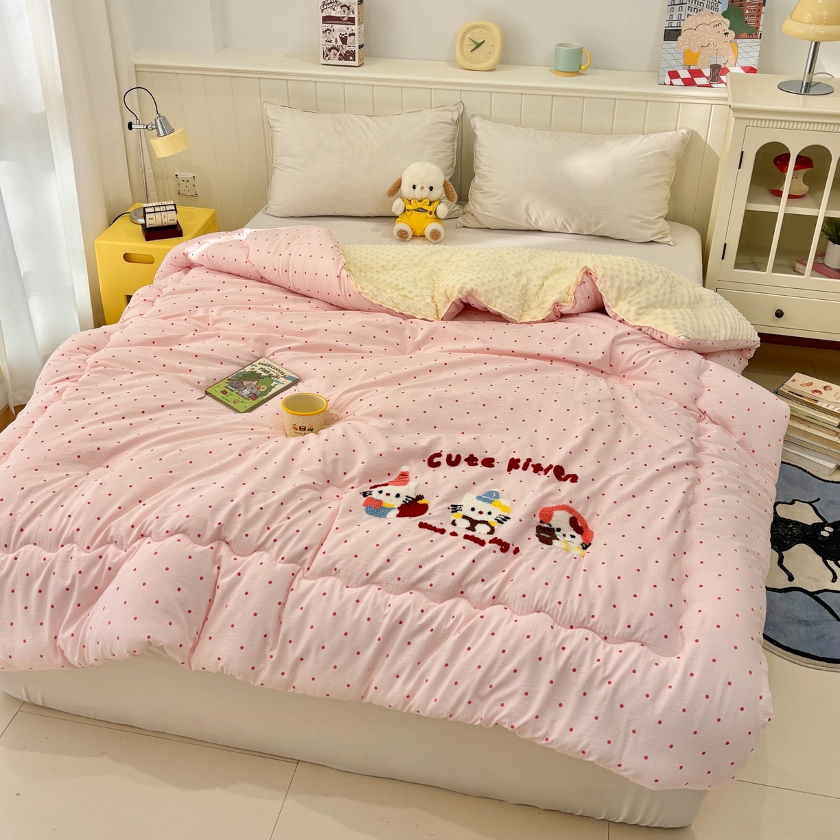 91家纺网 家纺一手货源 找家纺 （总）梦洋家纺 2026新款云朵棉豆豆绒被被子被芯