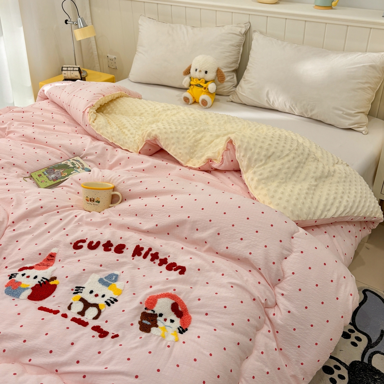 91家纺网 家纺一手货源 找家纺 （总）梦洋家纺 2026新款云朵棉豆豆绒被被子被芯