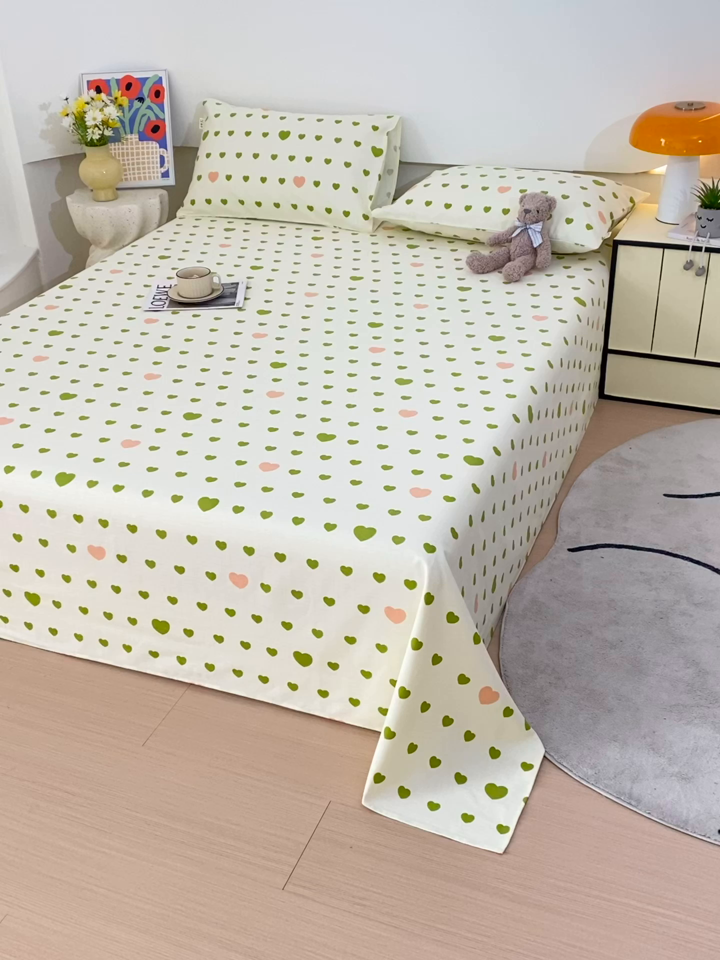 91家纺网 家纺一手货源 找家纺 爱彼家纺 2026春夏新款A类全棉纯棉老粗布凉席三件套席子床单-系列四 华夫格-北野爱心