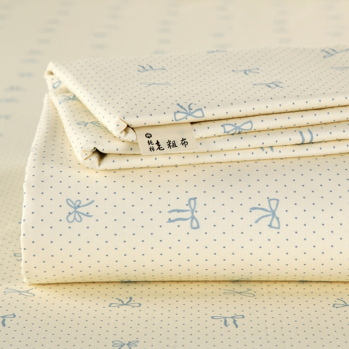 91家纺网 家纺一手货源 找家纺 爱彼家纺 2026春夏新款A类全棉纯棉老粗布凉席三件套席子床单-系列四 华夫格-蝴蝶结