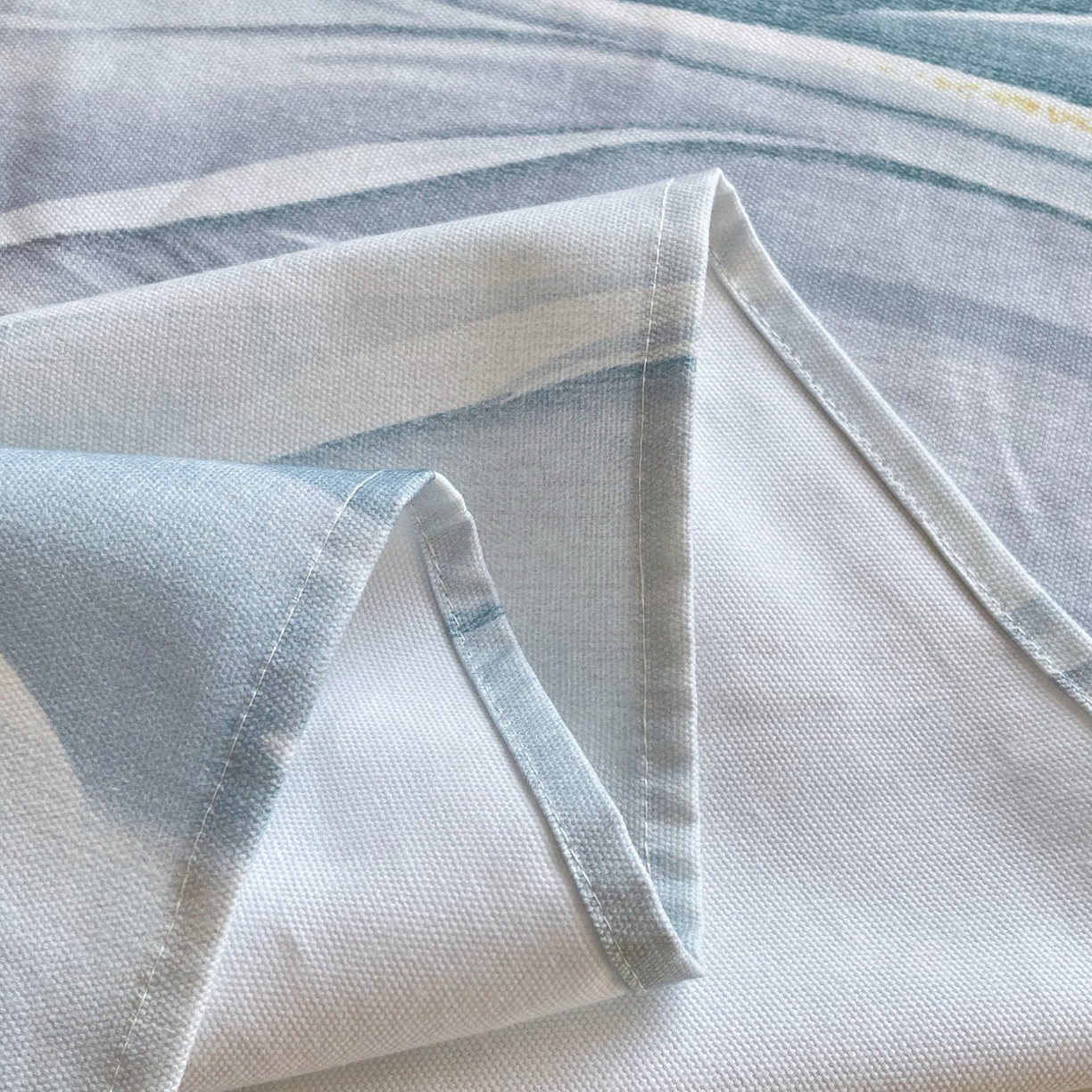 91家纺网 家纺一手货源 找家纺 爱彼家纺 2026春夏新款A类全棉纯棉老粗布凉席三件套席子床单-系列四 华夫格-水墨江南