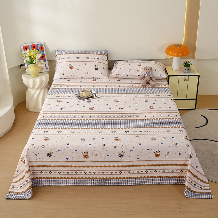 91家纺网 家纺一手货源 找家纺 爱彼家纺 2026春夏新款A类全棉纯棉老粗布凉席三件套席子床单-系列四 华夫格-童话世界