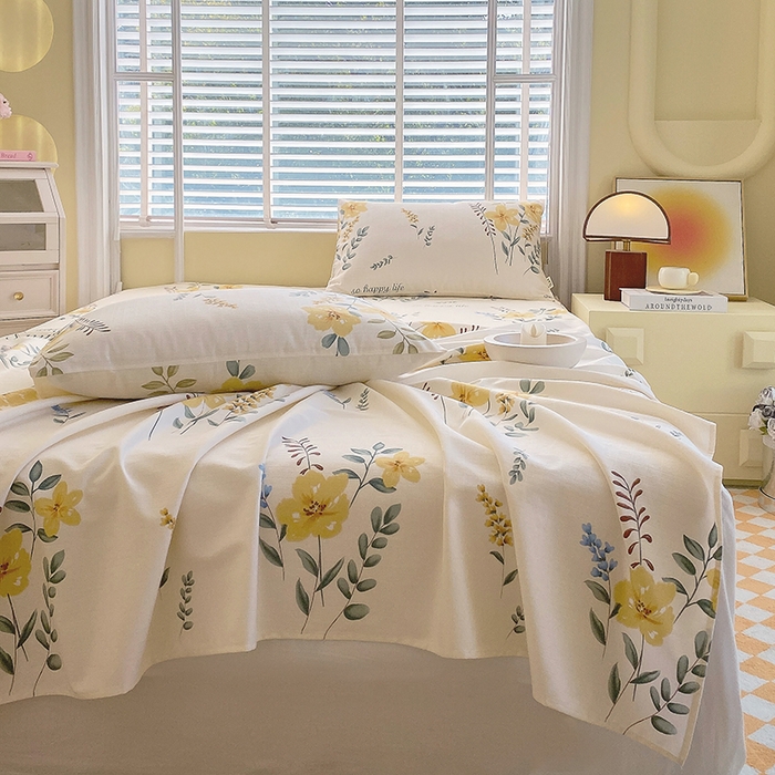 91家纺网 家纺一手货源 找家纺 爱彼家纺 2026春夏新款A类全棉纯棉老粗布凉席三件套席子床单-系列四 华夫格-休闲时光