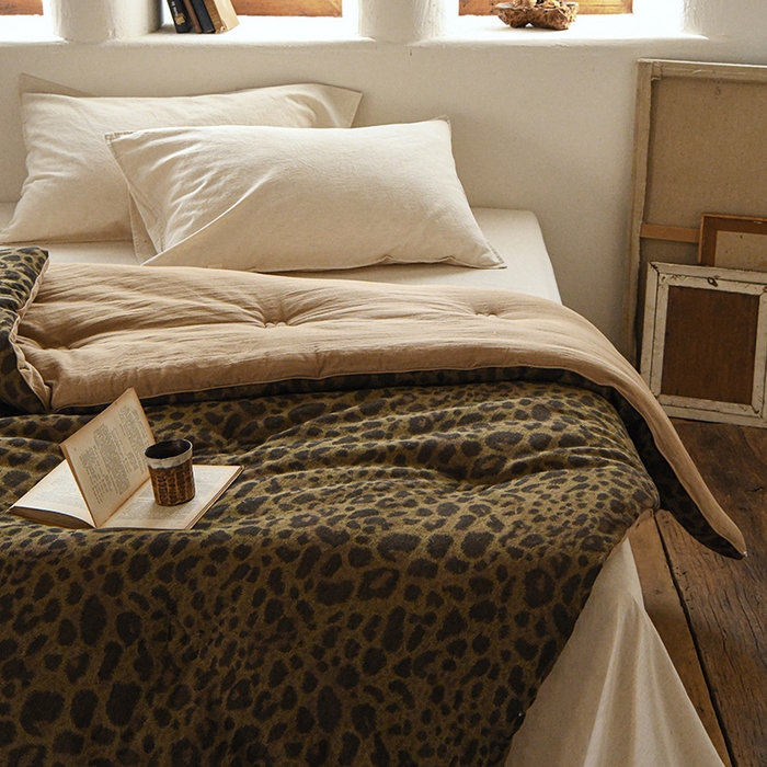 （总）松色家居 2026新款全棉大豆冬被被子被芯-墨林豹影